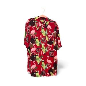 South Carolina Gamecocks Flamingo Print Casual Shirt